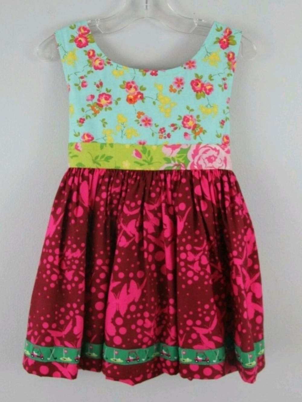 Platinum by Matilda Jane HTF rare golf cart rose floral tie dress size 4 #33 nwt
